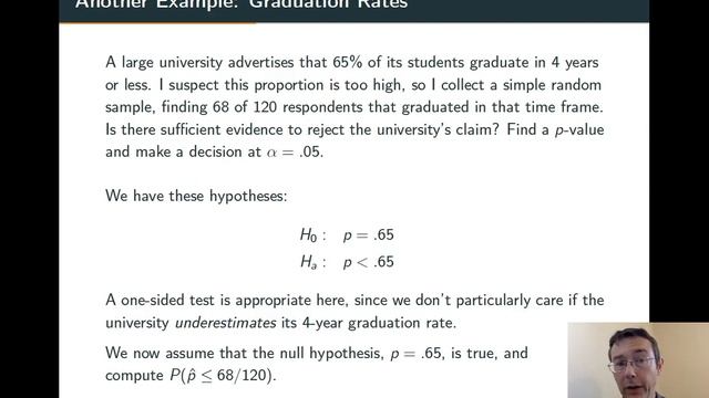 Hypothesis Testing for Proportions: Example смотреть онлайн