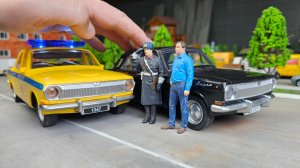 Полицейская машинка ГАЗ 24 ВОЛГА модели Технопарк. Про машинки