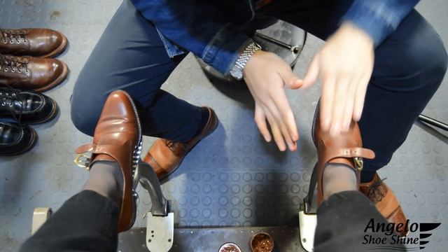 STRESSED OUT? TAKE A SEAT! | ANGELO SHOE SHINE ASMR смотреть онлайн