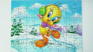 Tweety Bird Looney Tunes - solving puzzle for kids - Раскрашка ТВ