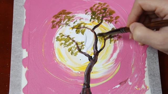 Oak tree painting 🌳 Acrylic painting tutorial | ASMR # 105 смотреть онлайн