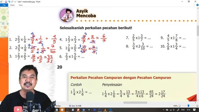 matematika kelas 5 bab 1 Operasi Hitung Pecahan , bse k13 revisi 2018 bagian 5 смотреть онлайн