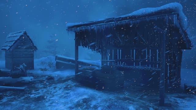 Невероятно сильная метель для сна, 5 часов снежной бури | звуков ветра для сна, черный экран смотреть онлайн