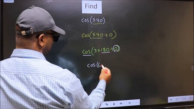 Find trigonometry angle cos(540) = ? смотреть онлайн