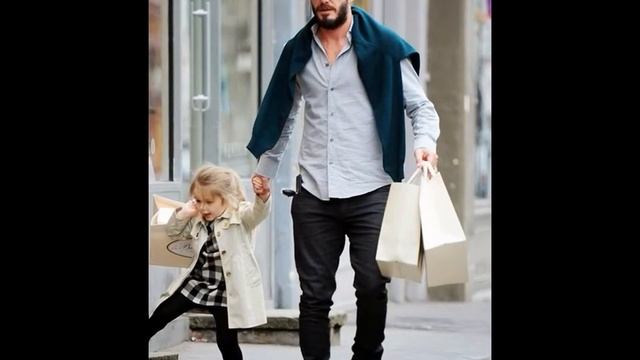 Happy hopper: Harper Beckham holding hands with her doting daddy David Beckham смотреть онлайн
