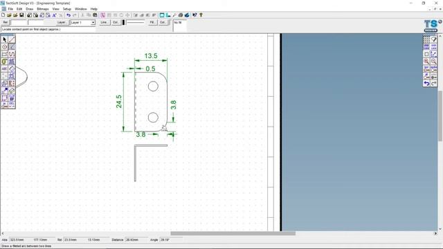 Part 6 ; 0.5mm steel 90º Double Angle Connector BTEC Unit 10 - aim B CAD смотреть онлайн