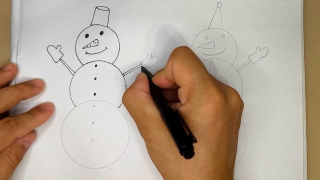 Рисунок. Снеговики. смотреть онлайн