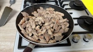 Поджарка из свинины с подливкой как в общепите в СССР