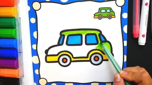 Раскраска для детей Трактор. Мультик - Раскраска. Учим цвета | Раскрашка ТВ смотреть онлайн