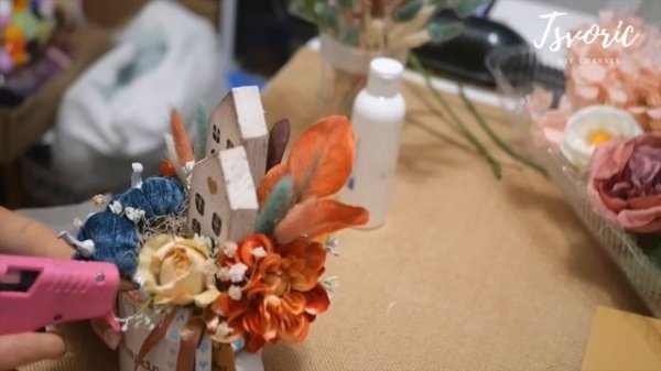 Милая и простая композиция с домиками / DIY TSVORIC