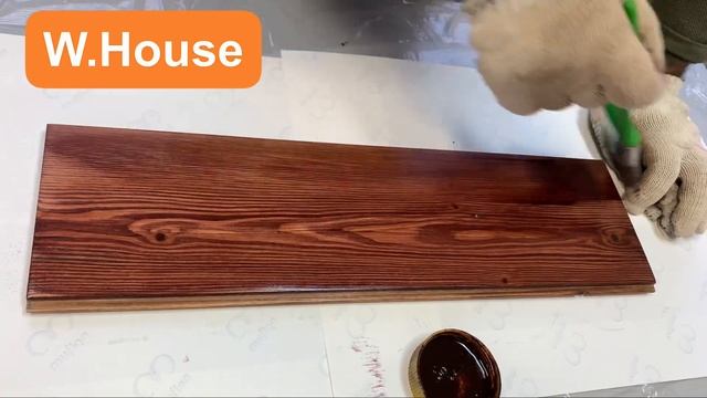 Масло для дерева, махагон. Нанесение тканью и кистью. Разница ощущается. смотреть онлайн
