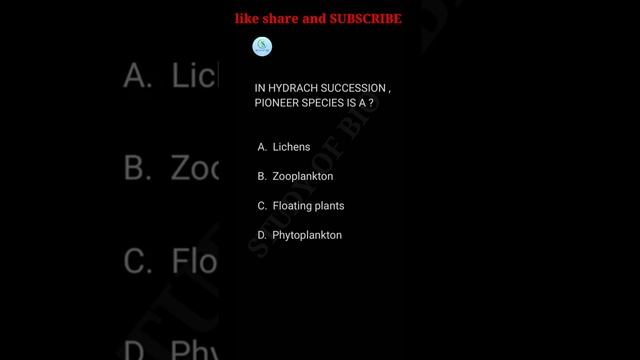 Daily practice mcqs of biology neet 2022| Important mcqs| Hydrach succession| Ecology class 12 смотреть онлайн