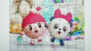 Малышарики мультик - Нюшенька и Пандочка - собираем пазлы для детей | Раскрашка ТВ