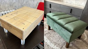 Банкетка в прихожую своими руками / пуф для дома в сегментной стяжке