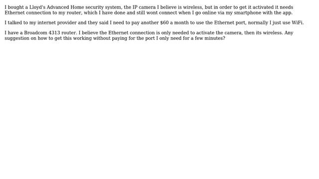 Ethernet connection for IP camera смотреть онлайн