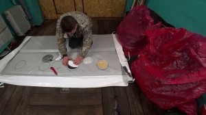 Как вырезать лунки в полу Митек Нельма куб/ Тёплый пол ПВХ/