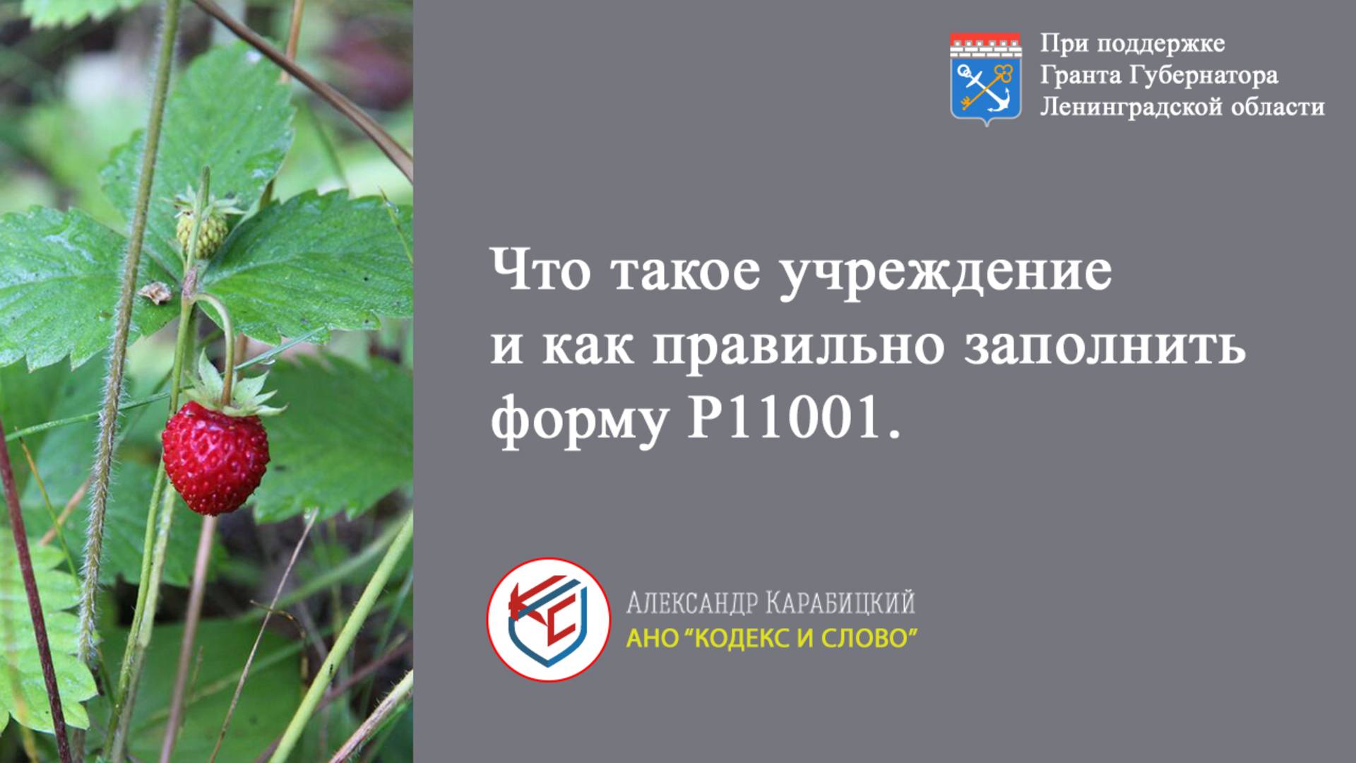 Выпуск 4. Учреждение