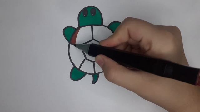 рисуем черепашку|draw a turtle смотреть онлайн