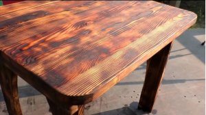 Детский столик своими руками. Быстро и просто. Обжиг древесины как финишная обработка. Wood burn