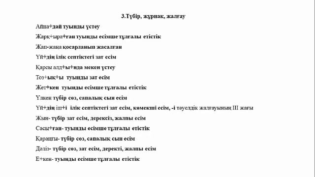 морфологиялық талдау 7-сынып смотреть онлайн