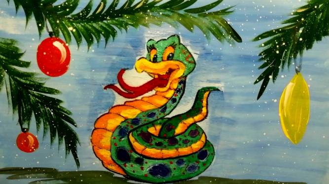 Как нарисовать символ Нового 2025 года. смотреть онлайн