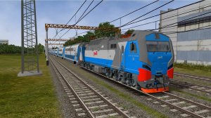 Эп2к-501 с поездом Аврора в Openrails