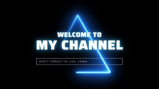 Black And Blue Neon Gradient Welcome to My Channel Youtube Intro смотреть онлайн
