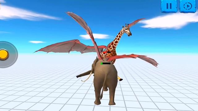 Flying Elephant Vs Flying Giraffe - Animal Revolt Battle Simulator