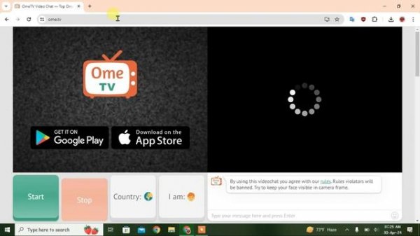 Ome TV Camera not working fix | Ome TV camera loading error | Ome TV black screen