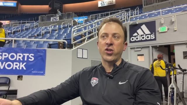 UNM coach Richard Pitino and Jamal Mashburn Jr. after the Lobos road win at Nevada (Feb. 13, 2024) смотреть онлайн