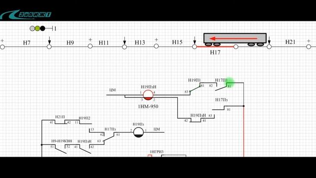04. Схема включения реле последовательного занятия блок-участка АБТЦ смотреть онлайн