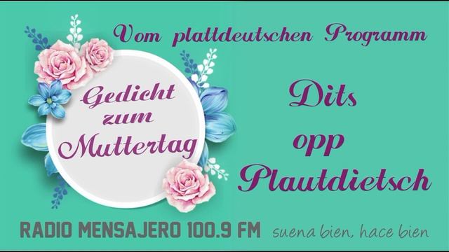 Gedicht zum Muttertag in Plattdeutsch смотреть онлайн