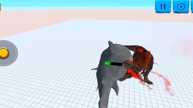 Mutant Megalodon Vs Trex - Animal Revolt Battle Simulator