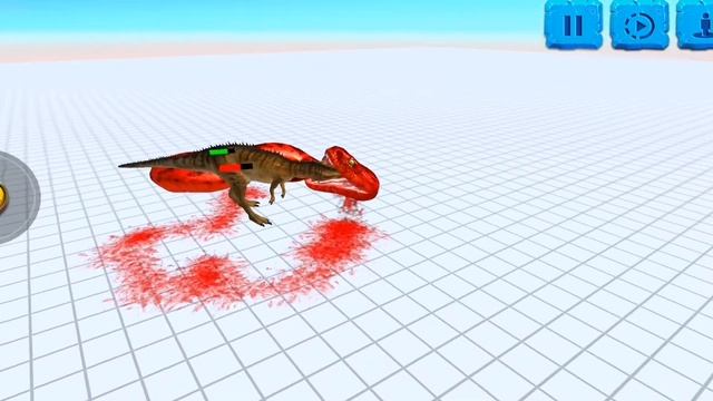 Giant Titanoboa Vs Carcharodontosaurus - Animal Revolt Battle Simulator