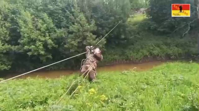 Спуск и переправа на верёвочной ИСС
