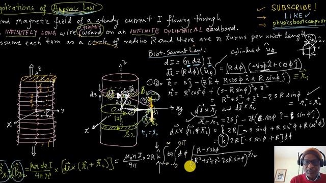 Magnetic field of current in an infinite solenoid смотреть онлайн