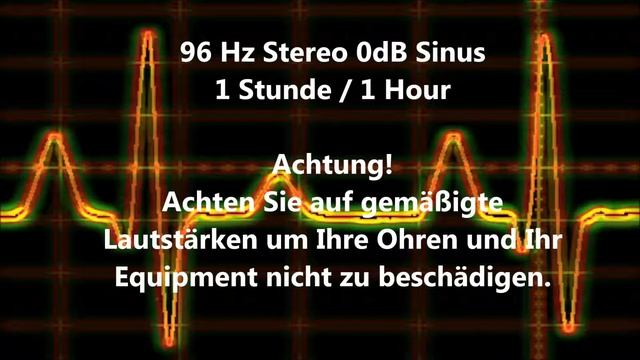 96 Hz Sinus Ton 1 Stunde / 1 Hour Test 0dB Stereo Piepton Wave Ton смотреть онлайн