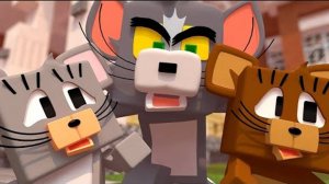 ЗЛОЙ КОТ ЛОВИТ ДЖЕРРИ И МАЛЫША МЫШОНКА!  ТОМ И ДЖЕРРИ В МАЙНКРАФТ [перезалив]