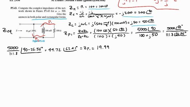 EE 2950 Impedance Problem 3 Method 2 смотреть онлайн