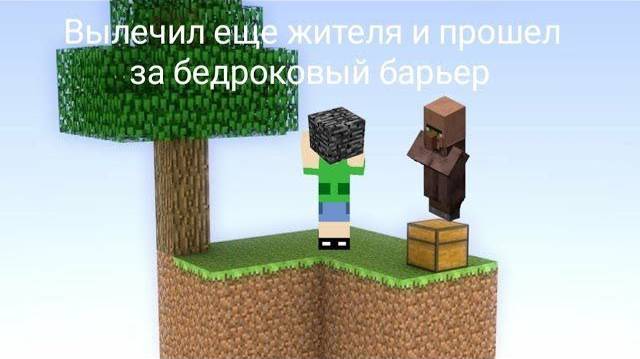 8 СЕРИЯ! ВЫЛЕЧИЛ ЕЩЕ ЖИТЕЛЯ И ВыШЕЛ ЗА БЕДРОКОВЫЙ БАРЬЕР! ВЫЖИВАНИЕ НА СКАЙБЛОКЕ!