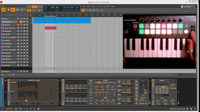 TOTAL control of Bitwig Studio with Novation Launchkey mini / Launchkey 25 controller script смотреть онлайн