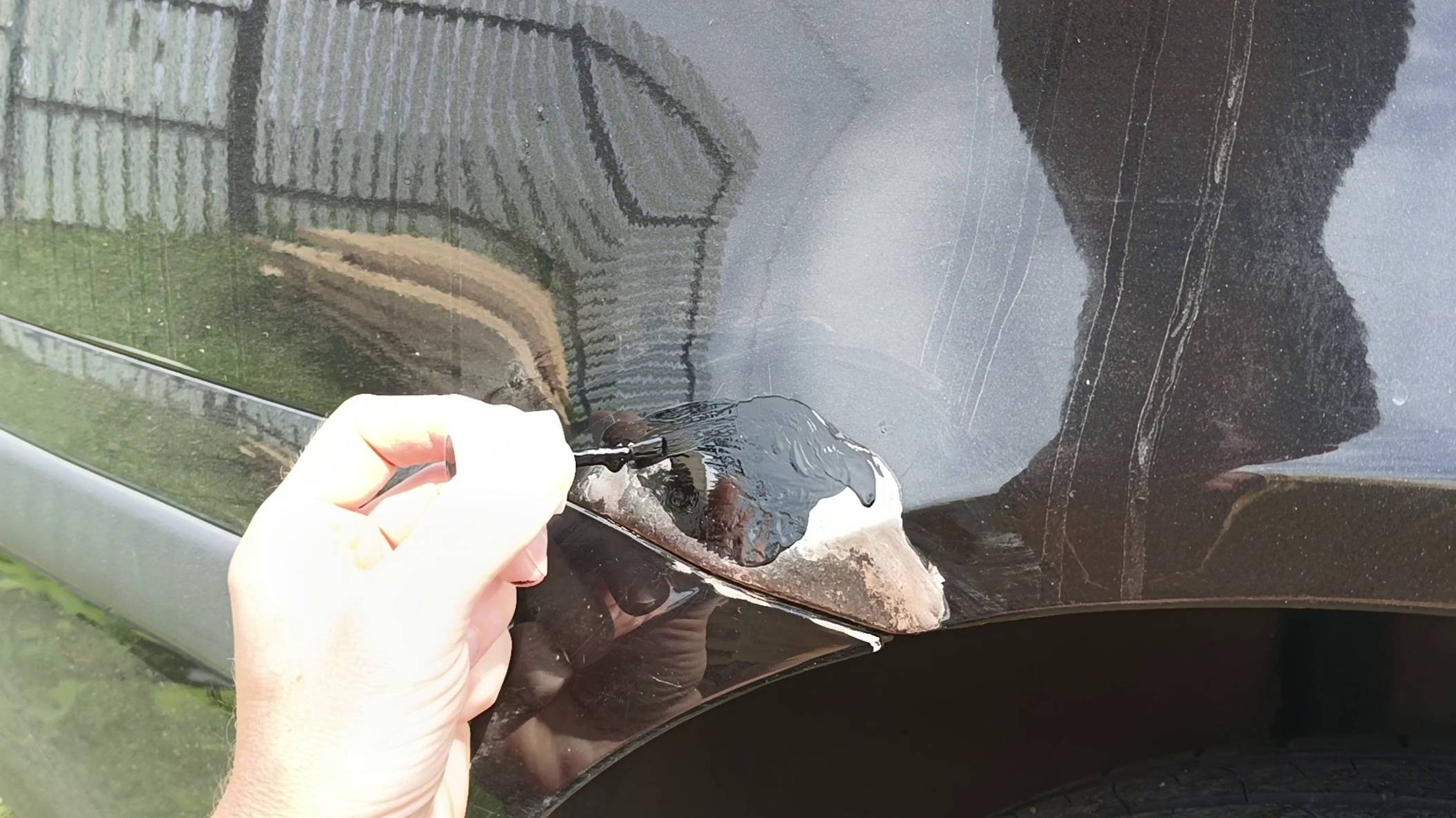 Покраска сколов. Первый опыт и отзыв. смотреть онлайн