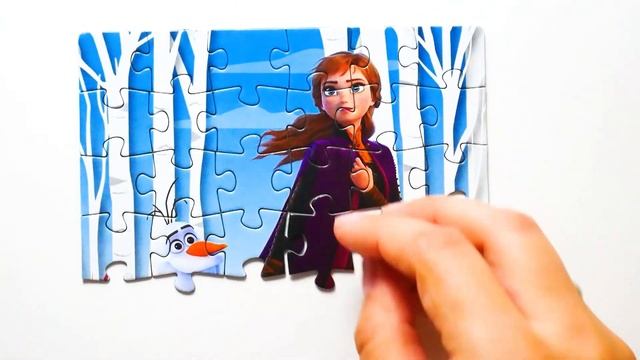 Собираем Пазлы для Малышей - Герой Мультика Холодное Сердце Анна | Раскрашка ТВ смотреть онлайн