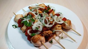Куриные шашлычки дома на сковороде!