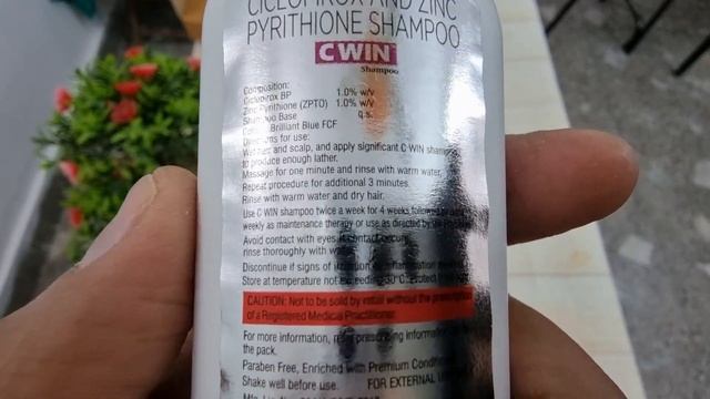 C Win Shampoo Anti-Dandruff,Anti Fungal Shampoo | Ciclopirox + Zinc Pyrithione |Sun Pharma
