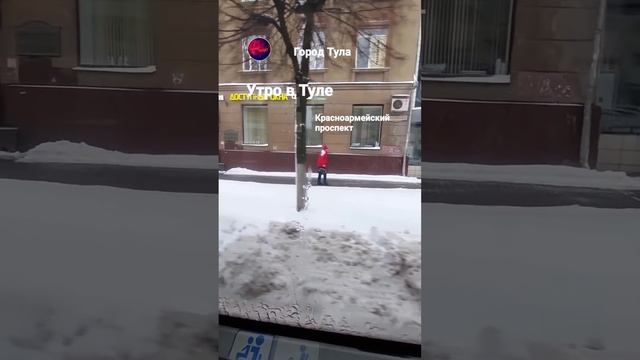 Тула. Вид из троллейбуса на Красноармейский проспект. смотреть онлайн