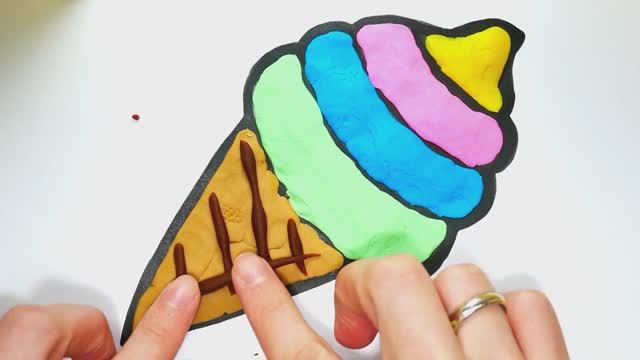 Лепим Мороженое из Плей До - How to Make Ice Cream with Play Doh смотреть онлайн