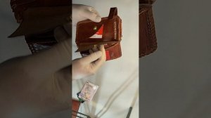 Большой байкерский кошелек из кожи