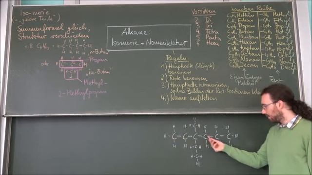 Erklärvideo (Kl. 9/10 Gym.): Nomenklatur/Isomerie von Alkanen смотреть онлайн