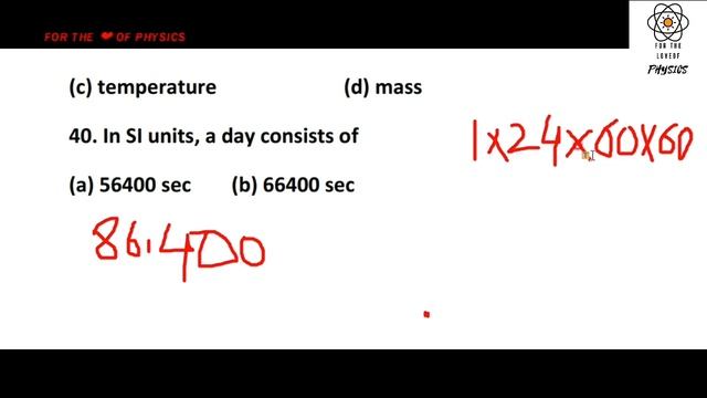 PHYSICS MCQS Related to Units ,Dimensions and Vectors || LECTURE 01|| ||FOR THE LOVE OF PHYSICS|| смотреть онлайн